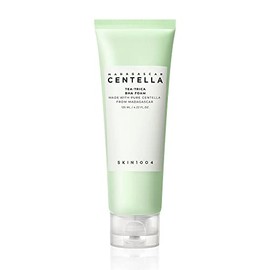 SKIN1004 Madagascar Centella Tea-Trica BHA Foam 4.22 onzas líquidas | Cuidado de limpieza profesional | Alivio de la piel propensa al acné