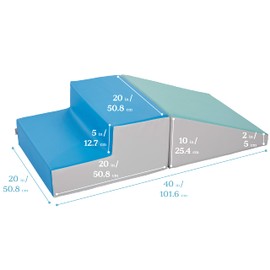 ECR4Kids Softzone Little Me Climb and Slide, Toddler Playset, Contemporary, 2-Piece