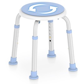 Delog 360 Rotating Swivel Shower Seat - Adjustable Seat for Tub & Small Bathtub - 300lb Capacity with Anti-Slip Rubber Tips