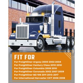 cciyu Amber/Red Double-Face Pedestal Fender Light with Stud Mount, Square LED Stop Turn Tail Signal Trailer Light for Semi Trucks Peterbilt Kenworth 4 x White White Oval Trailer Truck Clearance Light