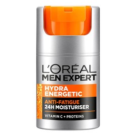 L'Oréal Men Expert Anti-Fatigue Moisturiser, Hydra Energetic Men's Moisturiser With Vitamin C* Fights Appearance of Dark Circles And Hydrates Skin - 50 ml
