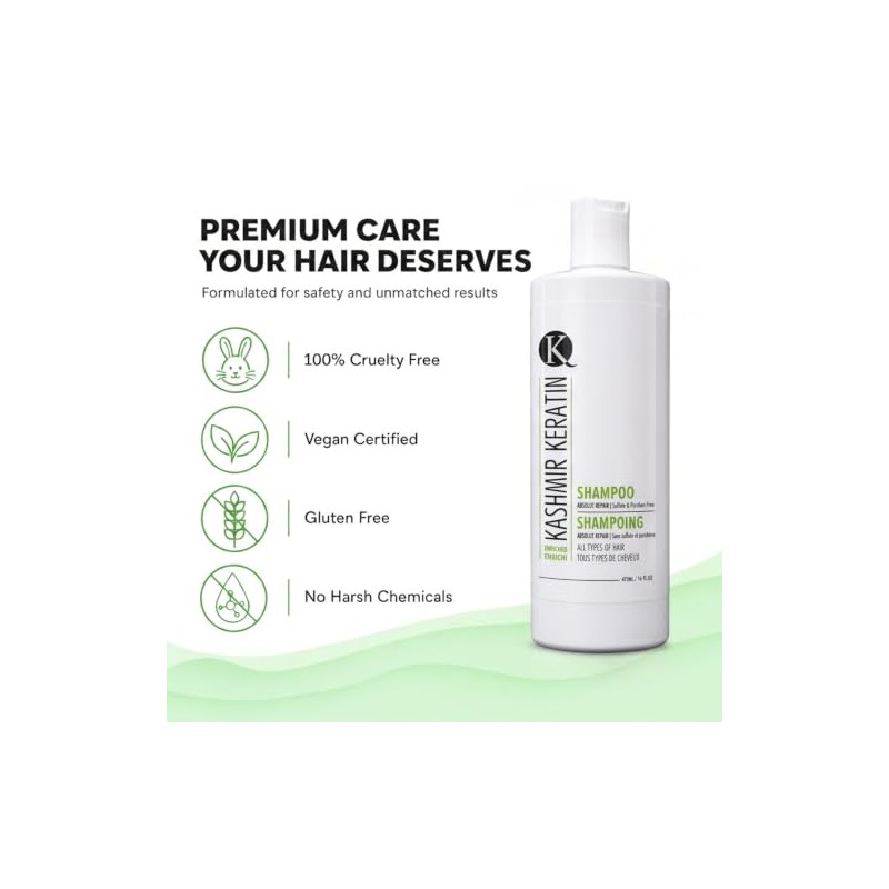 Kashmir Keratin Enriched Shampoo Sulfate Paraben Free For All Types