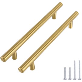 Goldenwarm LS201GD128 Kitchen Handles, Furniture Handles, Stainless Steel, 10 x 128 mm