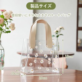 Vitalux Transparent Pool Bag, 7.9 x 7.1 x 3.9 inches (20 x 18 x 10 cm), Waterproof, Lightweight, Large Capacity, Ribbon Included, For Beach, Swimming, Gym, Hot Springs, Travel, Outdoors, Changing