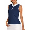 COOrun Camisetas polo de golf para mujer, sin mangas, con