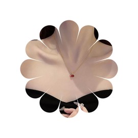 Xmsrn Vintage Crystal Strawberry Choker Necklace Red Ruby Strawberry Pendant Necklace Boho Strawberry Necklace Red Ruby Choker Necklace Jewelry for Women and Girls