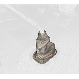 RedlineGoods Shift Boot Compatible with Pontiac GTO 1968-72. Tailor Made - not Universal. Genuine top-Grade Italian Black Suede (Alcantara) with Silver Thread