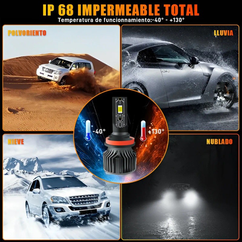 H7 H11 9005 9006 Csp Auto Kit Faros De Led