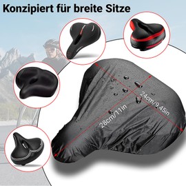 Bicycle Saddle Rain Cover, Pack of 2 Bicycle Saddle Covers, Saddle Protection, PVC, Waterproof, Elastic, Waterproof, Bicycle Saddle Cover, Bicycle for Road Bike, Mountain Bike and Trekking Bike