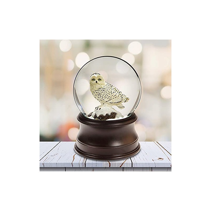 The San Francisco Music Box Company Snowy Owl Snow Globe