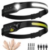 Nessciera Headlamp Rechargeable (2-Pack), LED Head Lamp Flashlight, 230° Wide