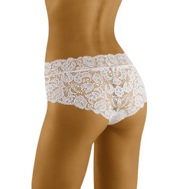 Wolbar WB413 Women's Shorts Hipsters Lace Normal Waist, White