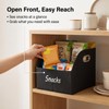 Snack Organizer for Countertop, Large Fabric Snack Basket with Side
