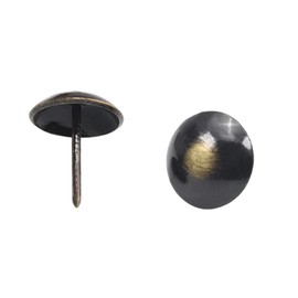 MroMax Upholstery Nails Tacks 0.63" Head Dia Iron Vintage Style Metal Round Thumb Push Pins 0.83" Height for Furniture Decoration Chair Hardware Cork Board Sofa Headboards 50Pcs