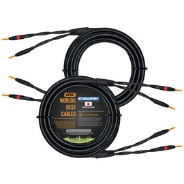 WORLDS BEST CABLES 20 Foot - Canare 4S11 – Audiophile Grade - HiFi Star-Quad Speaker Cable Pair with Eminence Gold Banana Connectors