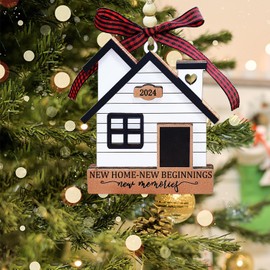 House Warming Gifts New Home - Housewarming Gifts New Home,Best Housewarming Gifts 2024,New Home Gift Ideas,House Warming Gifts New Home Women - Wood New Home Ornament 2024(New Home 2024-A)