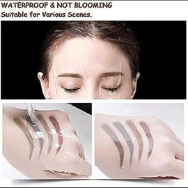 Microblading Eyebrow Pen, Eyebrow 4 Points Pencil, Creates Lasting MakeUp Professional Natural Looking, Cover Sparse Areas, Daily Waterproof Eyebrow Pen