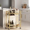TUTOTAK Bar Cart, Serving Cart for Home, Drink Cart, Mobile