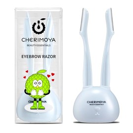 CHERIMOYA Recortador Cejas 2PCS-Tres Colores Surtidos Al Azar | Cuchilla de Acero Inoxidable Para Cejas Mujer,Afeitadora Facial Dermaplaning Depilador Rostro, Perfilador de ceja para vello