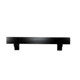 6" Deep Rustic Wood Beam Mantel with Corbels 42 48 54 60 66 72 84 (48, Distressed Black)