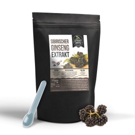 Siberian Ginseng 10: 1 Extract | 100g extract powder | 0.8% Eleuth Eroside | Natural with no additives | Laborgeprüft [See Picture] | 100g extract = 1000g Ginseng Root Powder | Resealable Zippbe Utel | Durable To May 2019 | Hochdosiert, 100% Vegan & Bott
