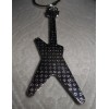 Unbranded GUITAR BLUE KEYCHAIN