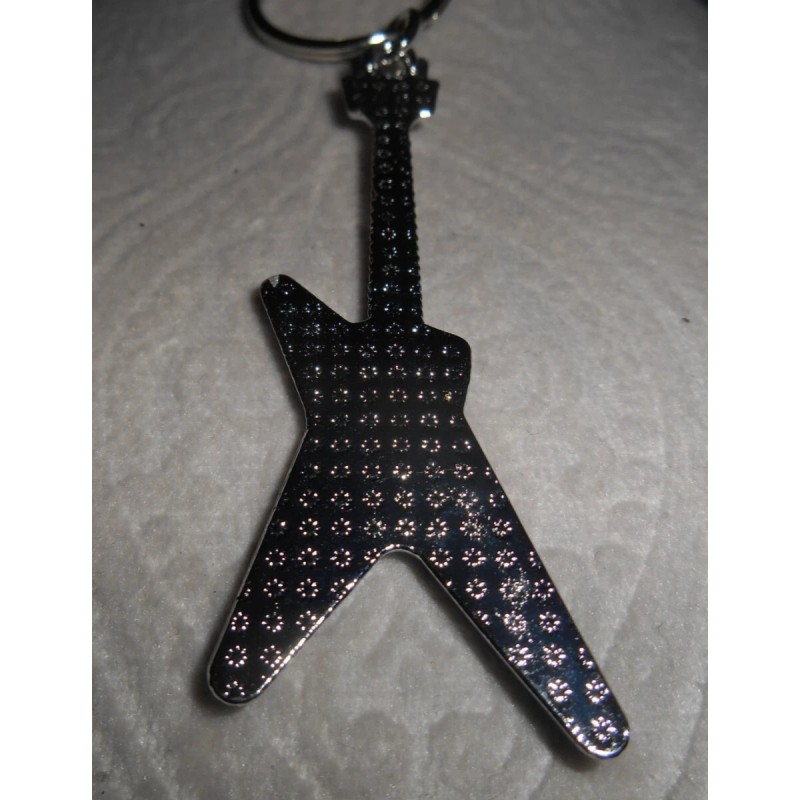 Unbranded GUITAR BLUE KEYCHAIN