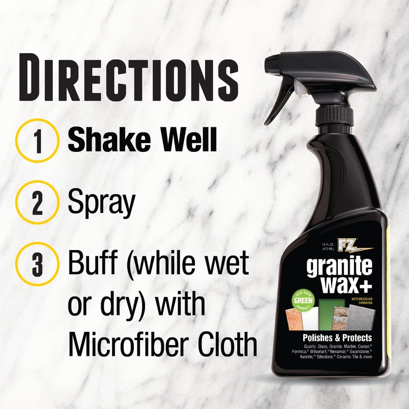 Granite Wax Plus - Granite Cleaner & Polish, Hard Water