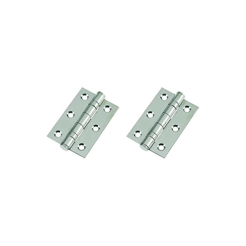 IRONZONE® Door Hinge 3" 75mm Ball Bearing Hinges Polished Chrome