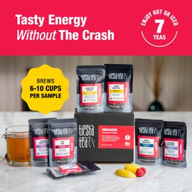 Tiesta Tea - Black Sampler Dry Flight Set, Loose Leaf, High Caffeine, Makes Hot & Iced, Assorted Tea Sets with Herbal, Chai, Fruit Black Teas & More, 7 Resealable Sample Pouches
