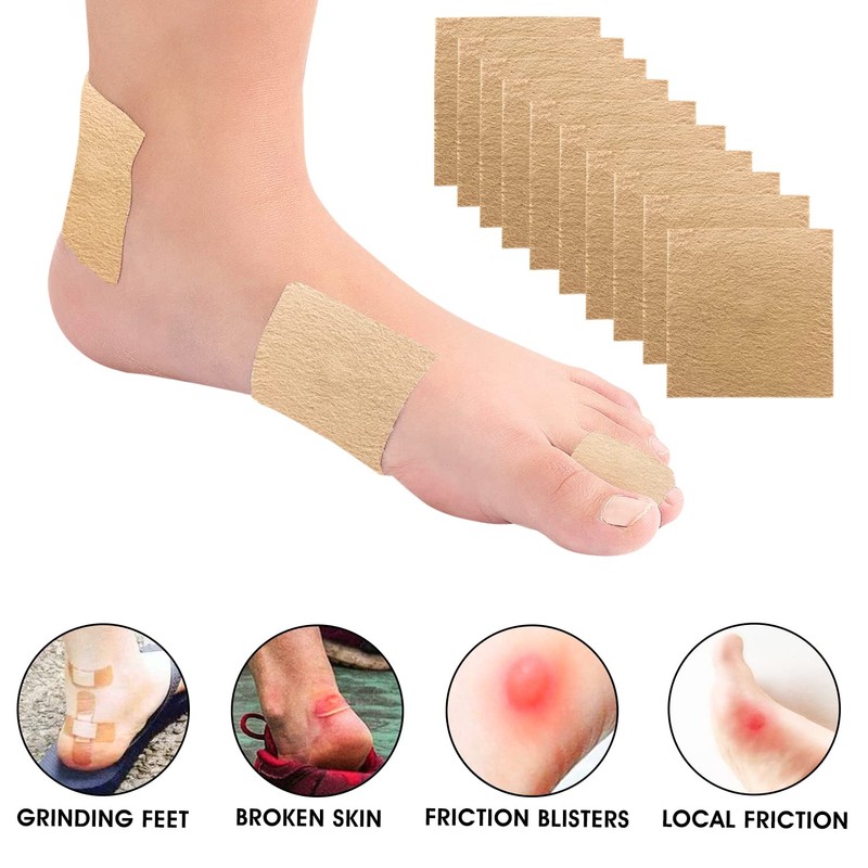 RadBizz Extra Durable Moleskin Patches - 3" x 3" 10