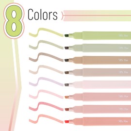 Mr. Pen- Aesthetic Highlighters, 8 pcs, Chisel Tip, Boho Colors, No Bleed Bible Highlighter Pastel, Assorted Colors, Cute