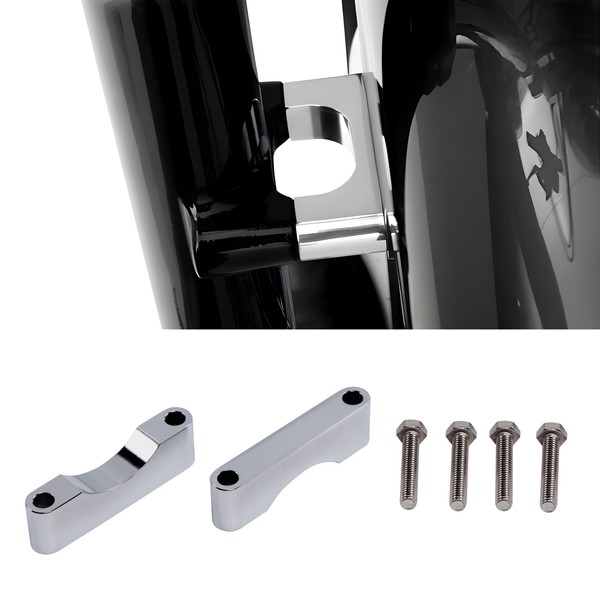 FatFlex Chrome 21" Front Fender Spacer Bracket Kit Compatible with