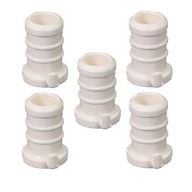Supply Giant QQQM0012-5 Plastic PEX Poly Alloy Plug End Cap Barb Pipe Fitting 1/2'' White (5 Pack)