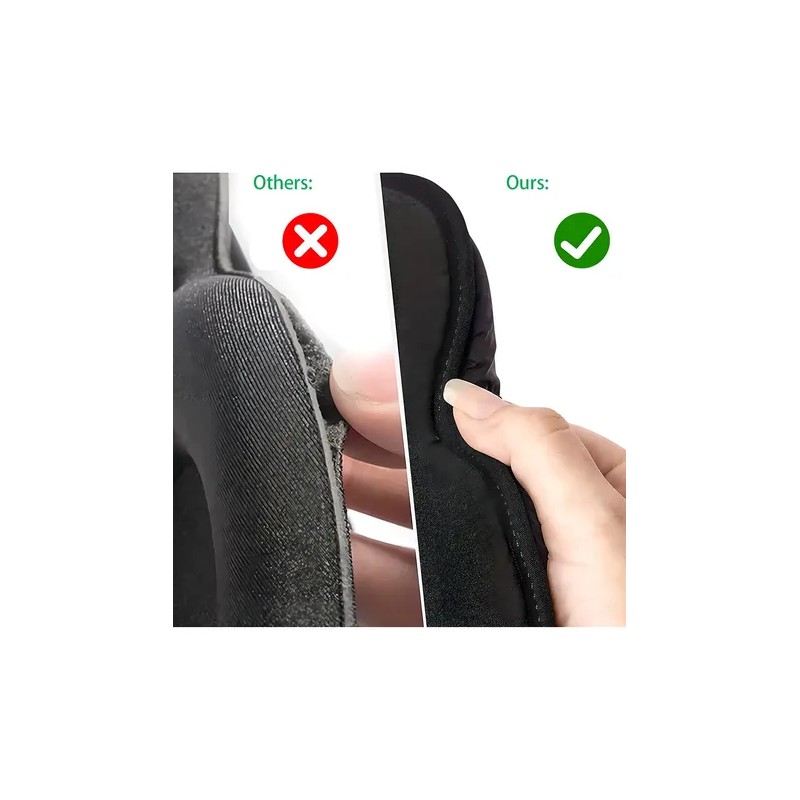 Antifaz para Dormir Ergonómico Negro Espuma Memoria Ajustable Bloquea Luz