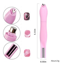 XEAOHESY 1 Piece Heart Cat Eye Magnet for Nails Pink Removable 3-in-1 Nail Magnets for Nail Art Magnet for Cat Eye Gel Polish