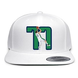 Snapback White Dallas Luka Doncic 77 Logo Hat