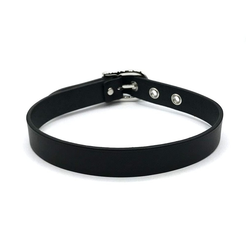 JAJABOON Leather Choker Unisex Color Variation Leather, Black