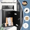 KINGCEPHAS Outside Wall-Mounted Mailbox with Combination Lock, Suggestion Box, Square