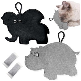 EONAZE Premium Catnip Toy Set Cat Cushion Catnip Cuddly Cushion Scented Cushion Cat Cushion for Cats with Dried Catnip Catnip Toy Cat (Whale and Fox)