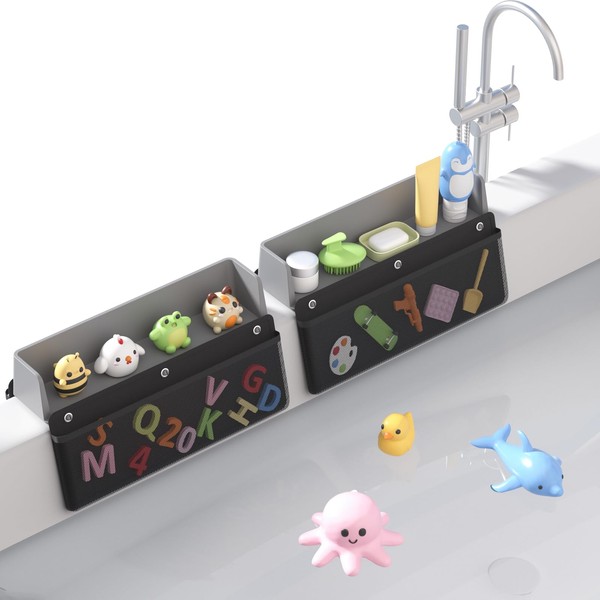 CLESOO CLESOO Bathtub Splash Guard 2 Pack Play Shelf Toy
