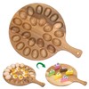 Lounsweer Reversible Wood Deviled Egg Platter and Charcuterie Board Thicken