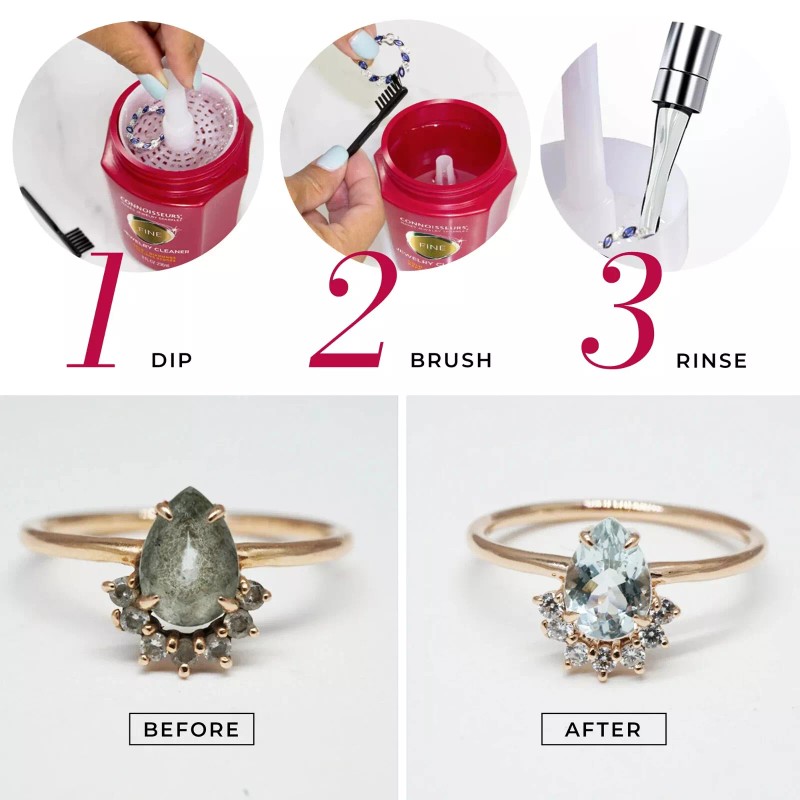 Connoisseurs Jewelry Cleaner Solution Safely Clean All Jewelry Gold Silver