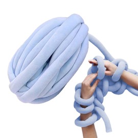 Chunky Yarn | Cotton Tube Yarns for Chunky | Breathable Tubular Chunky Thread for Big Weave Craft Crochet Easy to