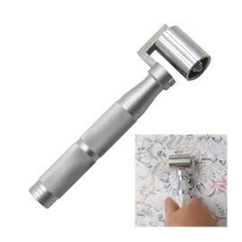 Stainless Steel Wallpaper Seam Roller 40 mm Pressure Roller Laminating Roller Manual Edge Roller Flat Printing Roller Handmade Leather Rolling Press Edge Roller Wallpaper Press Roller with Aluminium
