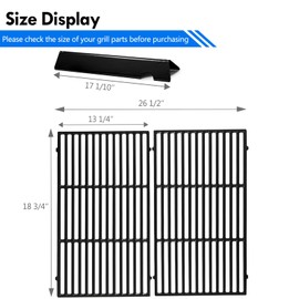 Grillflame 66095 66795 Grates Flavorizer Bars Genesis II E-310 Grill Replacement Parts for Weber Genesis ii Parts ii E310 ii E-315 ii E-335 ii S-310 ii S-335 ii E-330 LX 345 Genesis 2 GS4 Grill Parts