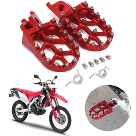JFG RACING - Estriberas para motocicleta CRF150R 07-23 CRF250R 04-23 CRF450R 02-23 CRF250L 12-21 CRF300L 21-23 CRF250X CRF450X CRCRF4550 RL CR125 CR250 Africa individual Rojo