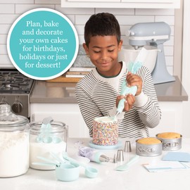 Playful Chef: Kids Cake Decorating Kit - Includes Pans, Reusable Pastry Bags, Stencils, Recipes amd More