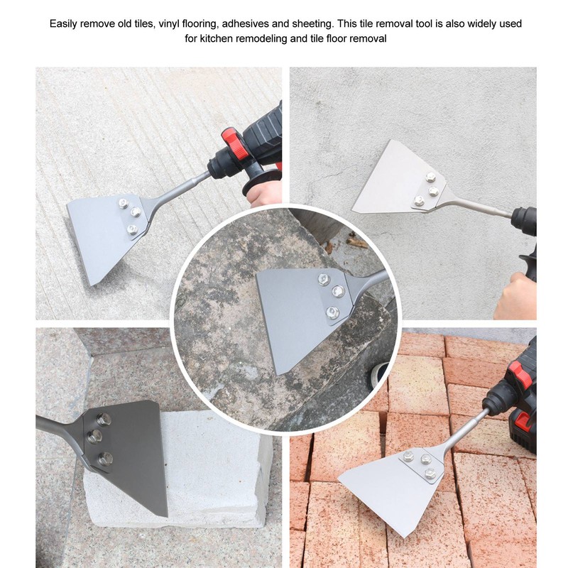 6in Electric Hammer Floor Tile Removal Chisel Spring Steel Round