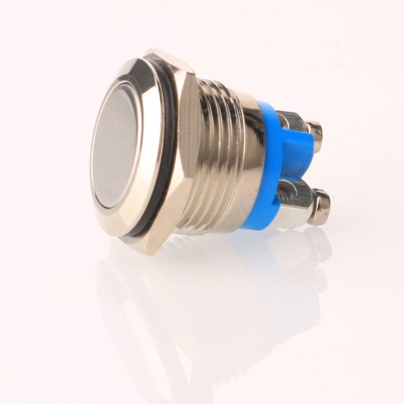 Gebildet 5pcs Momentary Push Button Screw Type terminals Stainless Steel